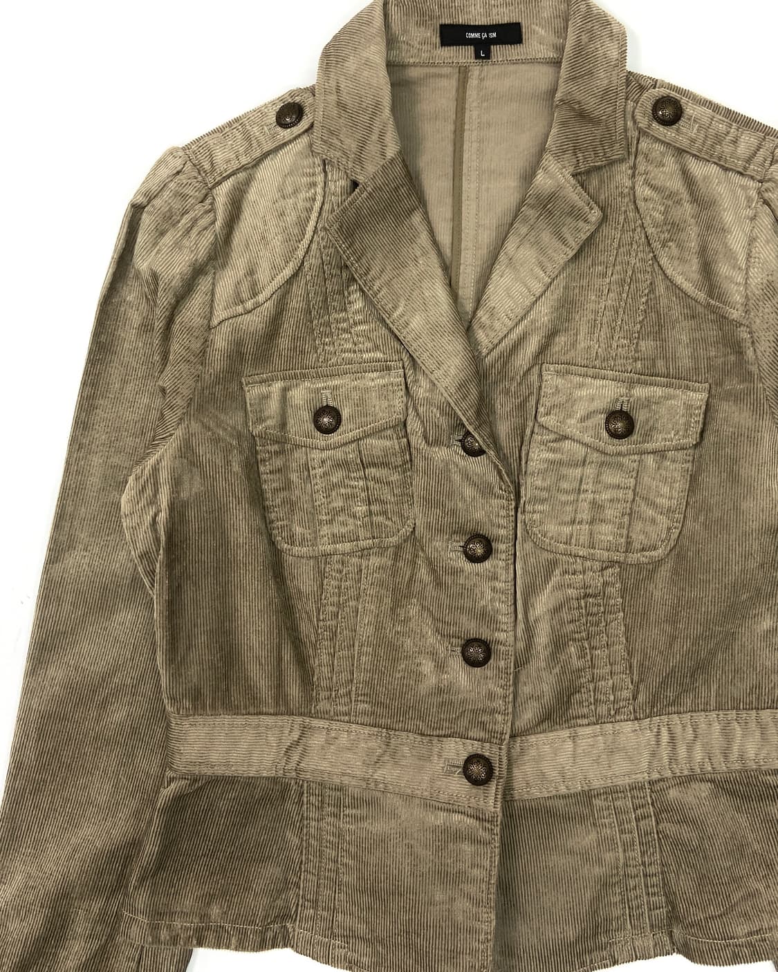 Comme ca ism Beige Corduroy Jacket 상품이미지2