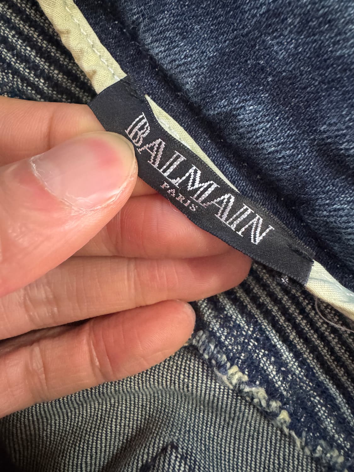 국내정품라벨!! 발망 Balmain 녹워싱 밑단 디퍼 바이커진 상품이미지3