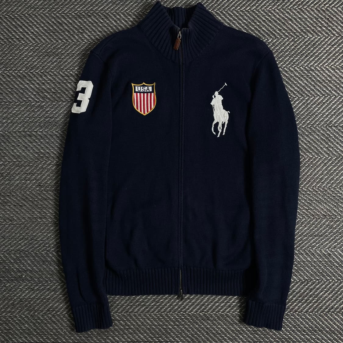 폴로 랄프로렌 빅포니 USA 빅로고 니트 집업y 3052 상품이미지2