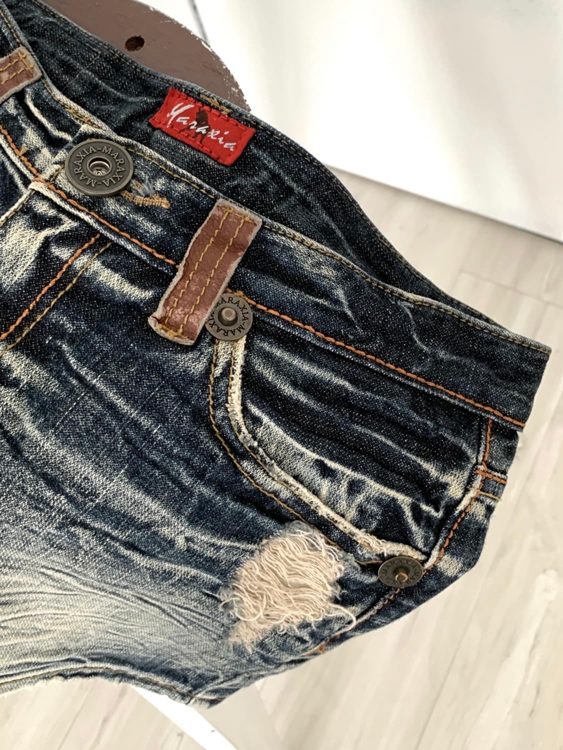 Maraxia western denim mini skirt 상품이미지6