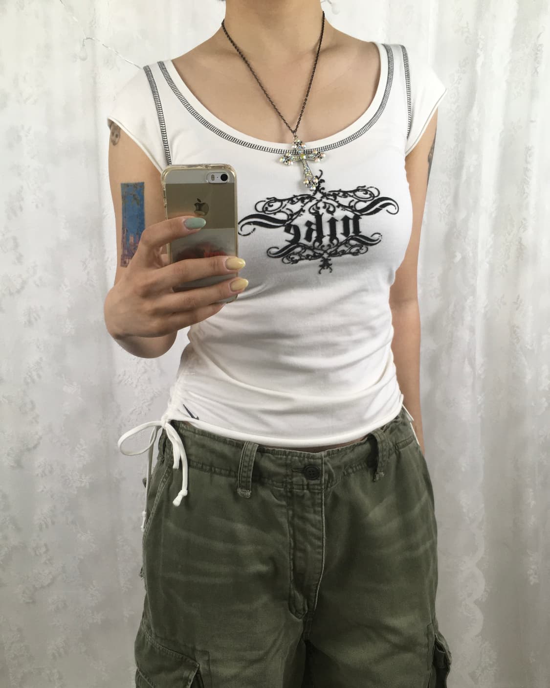 NIKE(2000‘s) logo shirring top 상품이미지3
