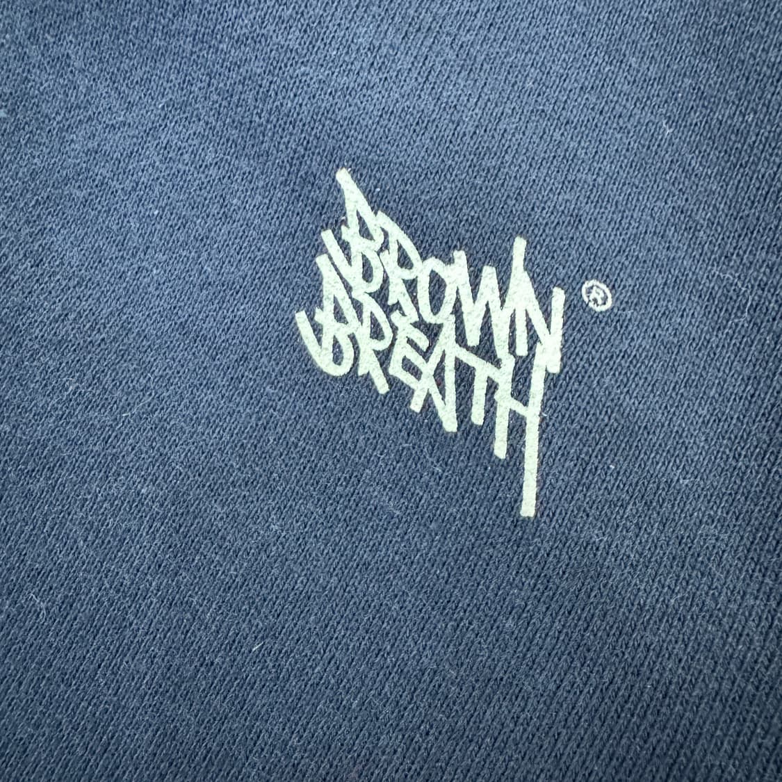 L 브라운브레스 빅로고 네이비 후드 티셔츠  상품이미지4