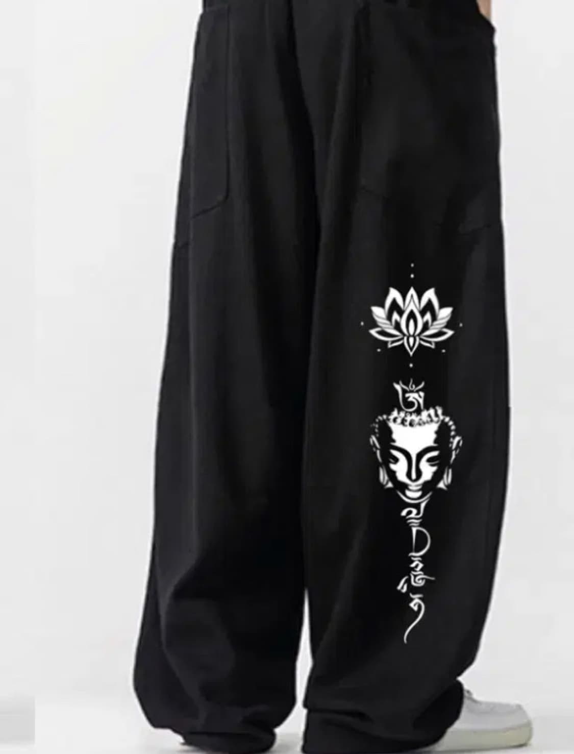불교박람회 바반투 옴로터스 오버핏 팬츠 블랙 XL 상품이미지1