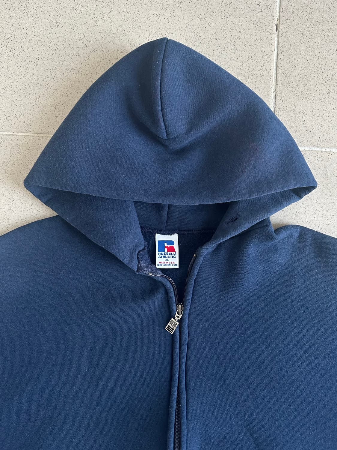 90s 빈티지 러셀 후드집업 네이비 XL USA 상품이미지3