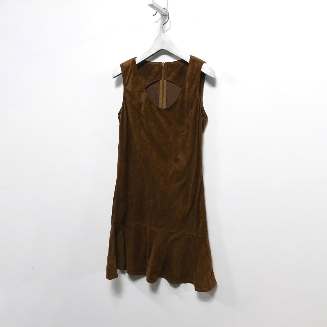 VINTAGE SUEDE  빈티지 브라운 스웨이드 슬리브리스 원피스  상품이미지3