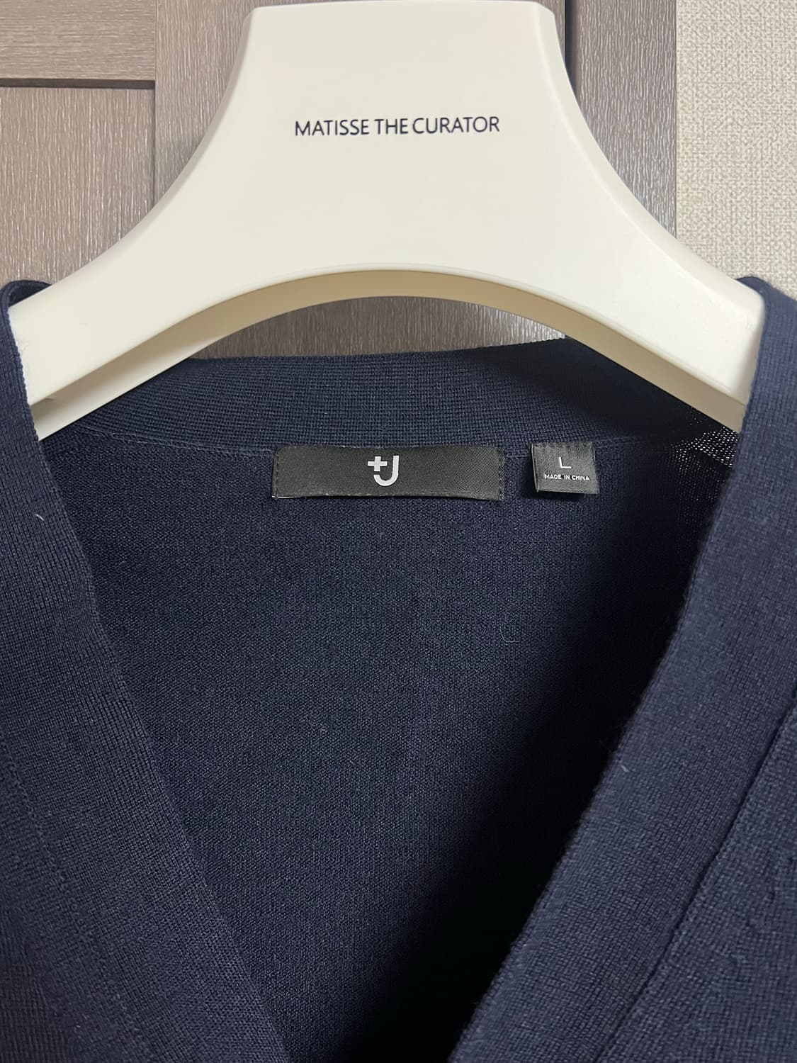 유니클로 질샌더 메리노 블렌드 브이넥 가디건 네이비 L 상품이미지3