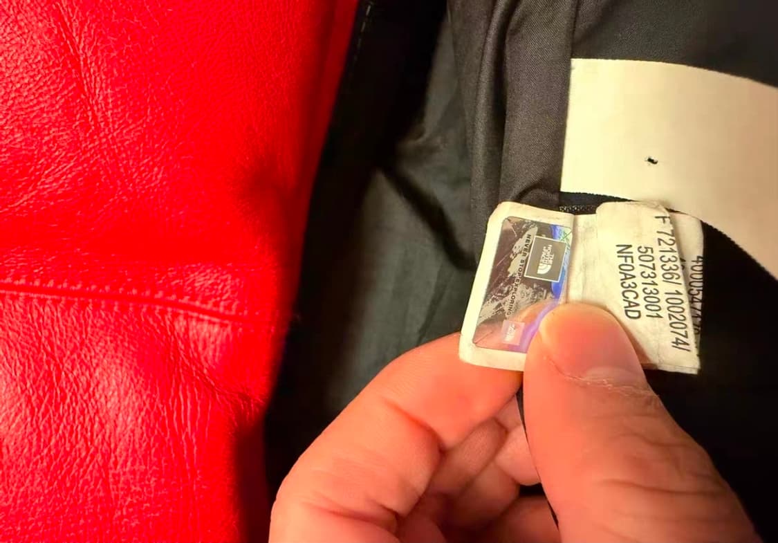 슈프림 x 노스페이스 레더눕시 레드 M 상품이미지8