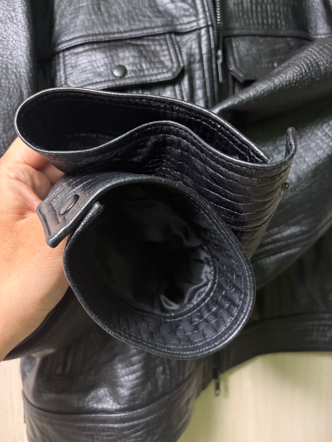 [48] 엘무드 카이만 램스킨 트러커 자켓 상품이미지5