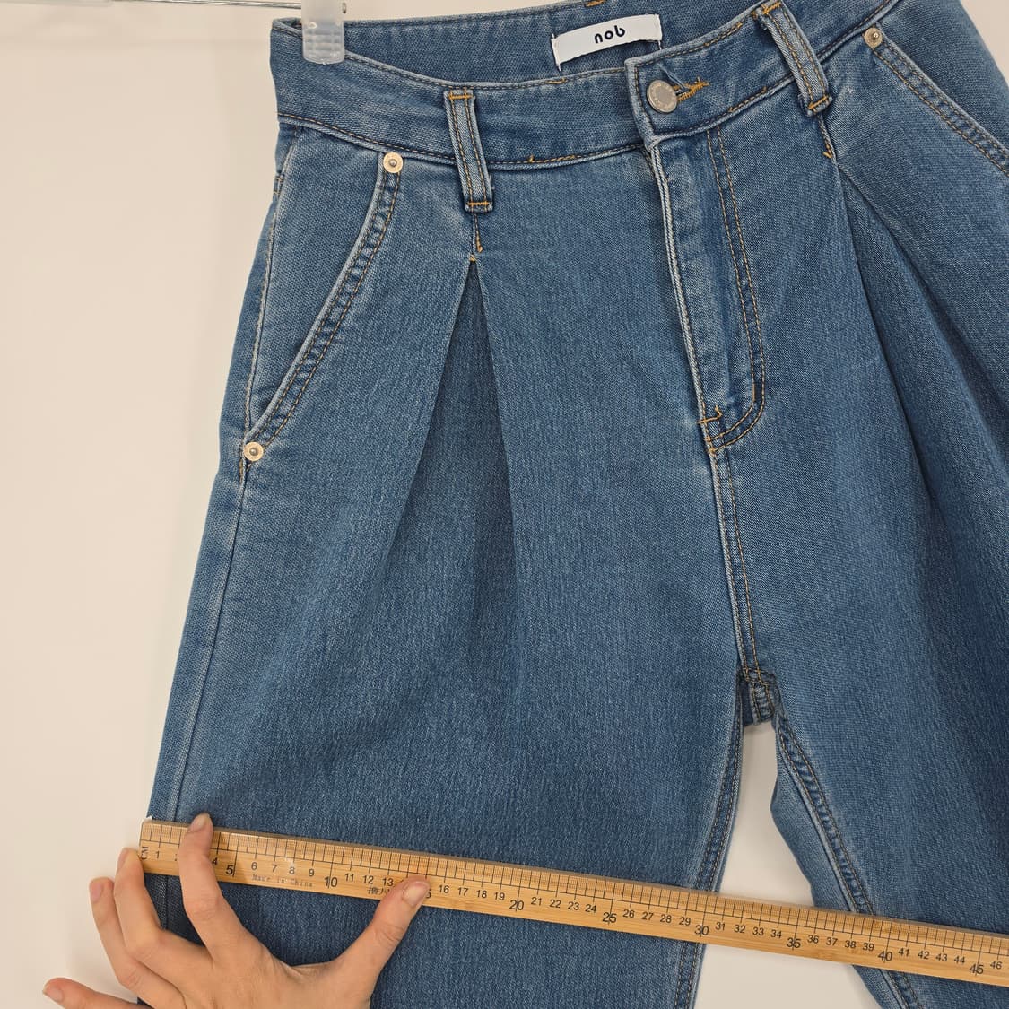nob 플리츠 와이드 데님 팬츠 26 상품이미지5