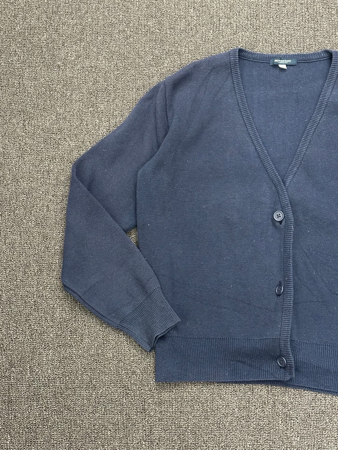 160)Burberry vintage 여성 네이비 브이넥 가디건 상품이미지2