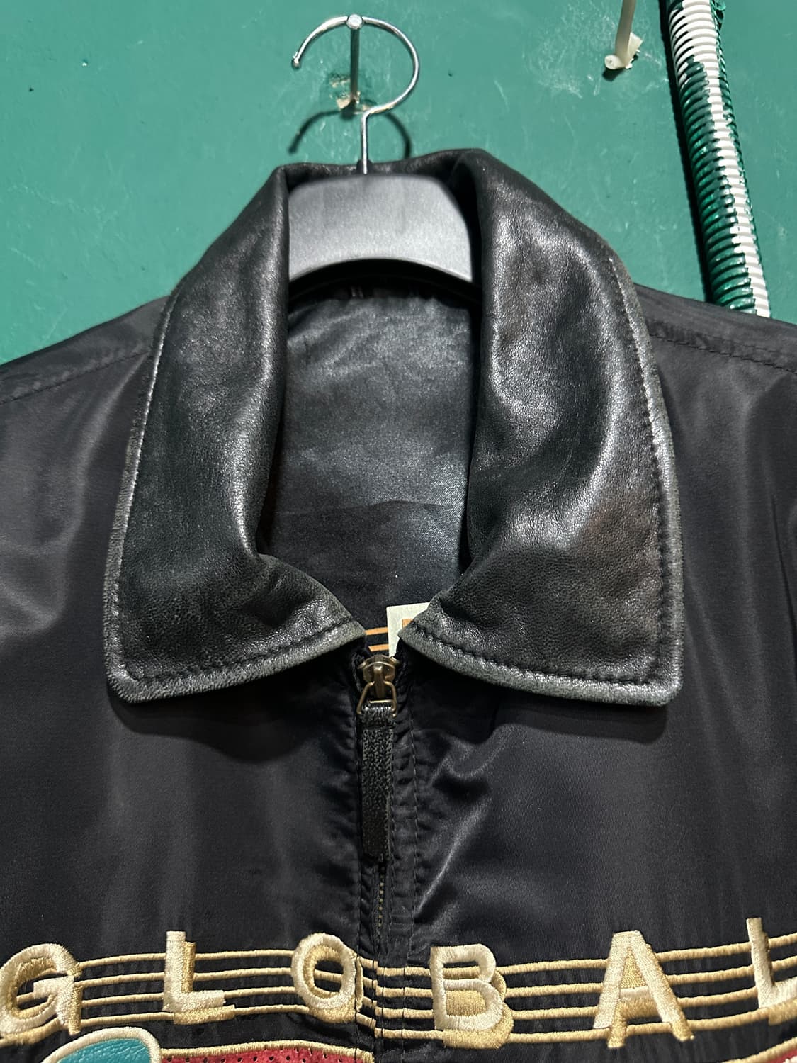 90s 가죽배색 바시티자켓 105 상품이미지2