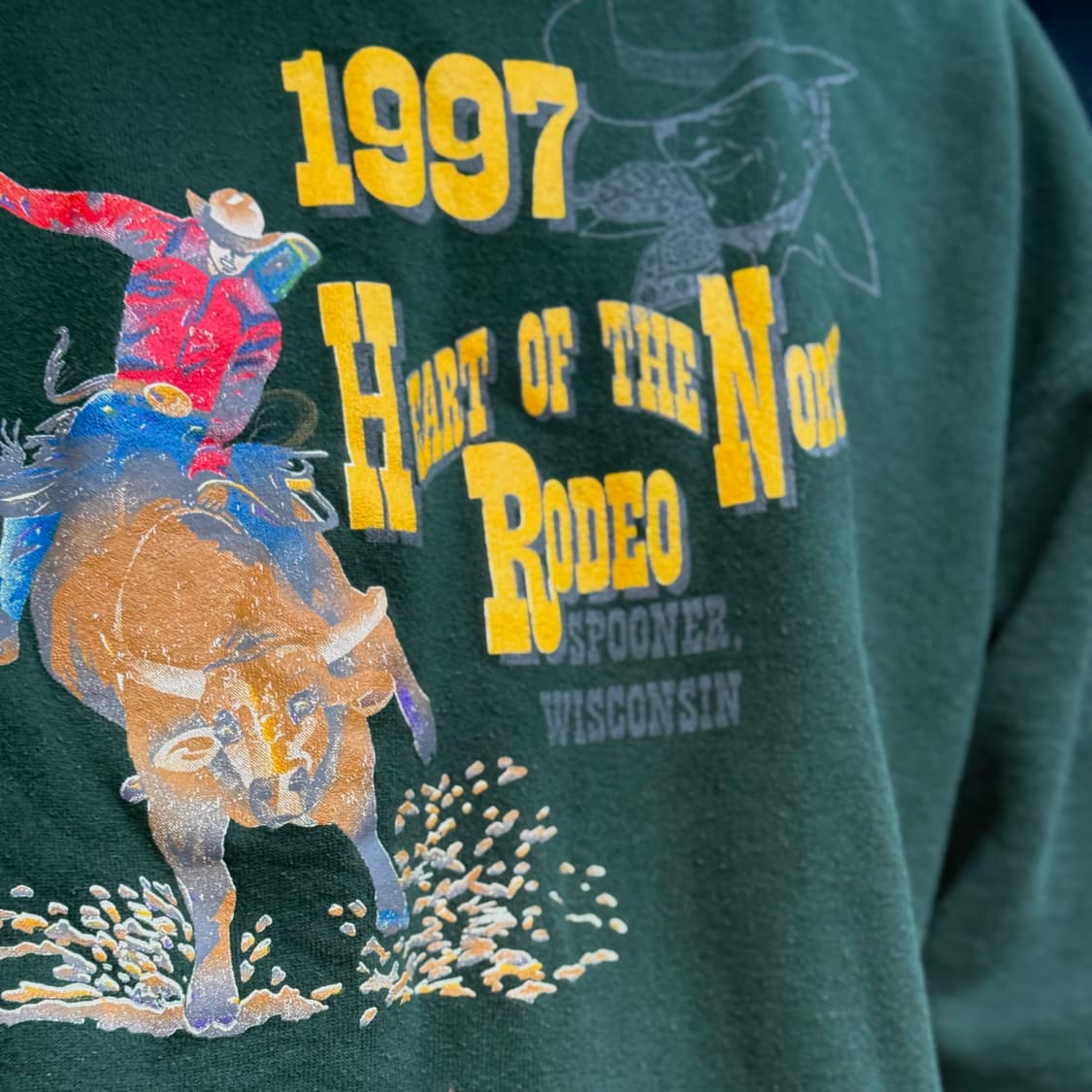 90‘s 프룻오브더룸 하트 오브 더 노스 로데오 스웻셔츠 XL 상품이미지9