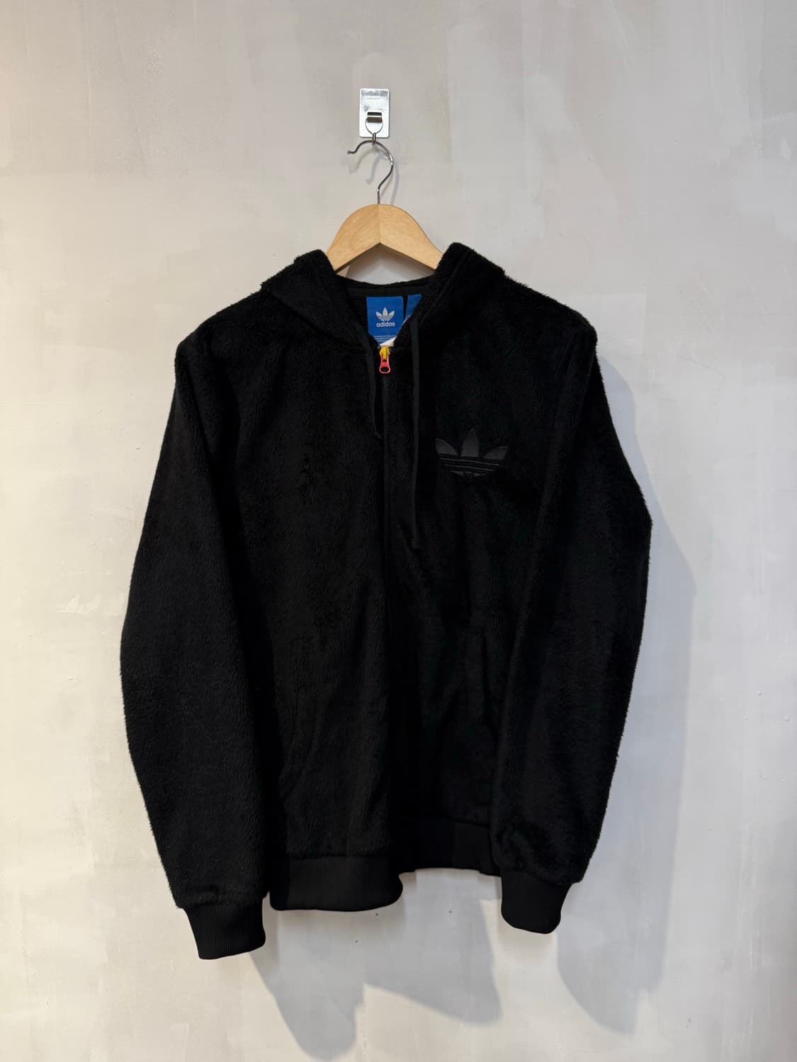 아디다스 블랙 플리스 후드집업 상품이미지1