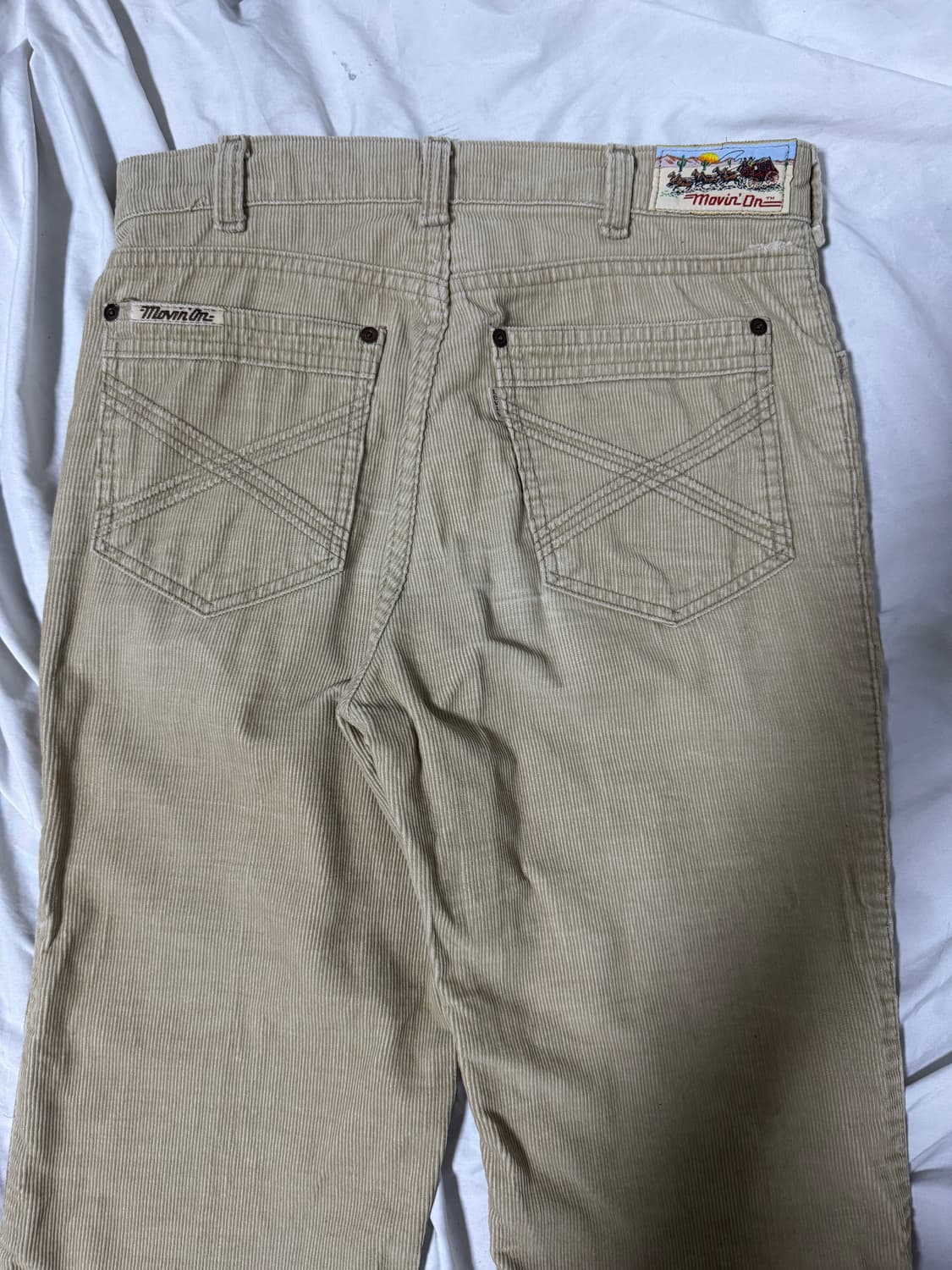 70s usa 리바이스 movin on 코듀로이 플레어 팬츠 웨스턴 히피 상품이미지4