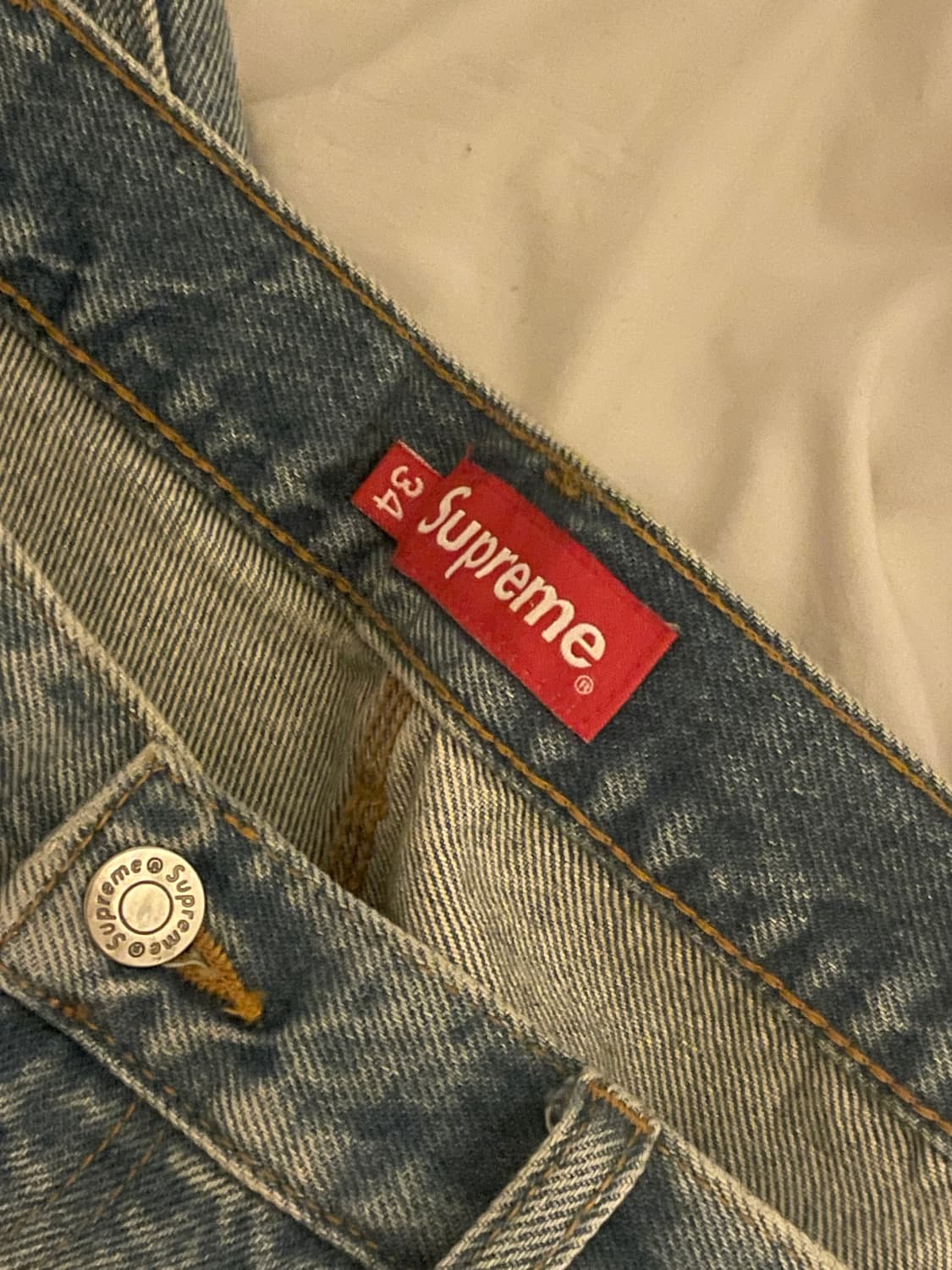 34) 23ss 슈프림 더블니 데님 팬츠 상품이미지2