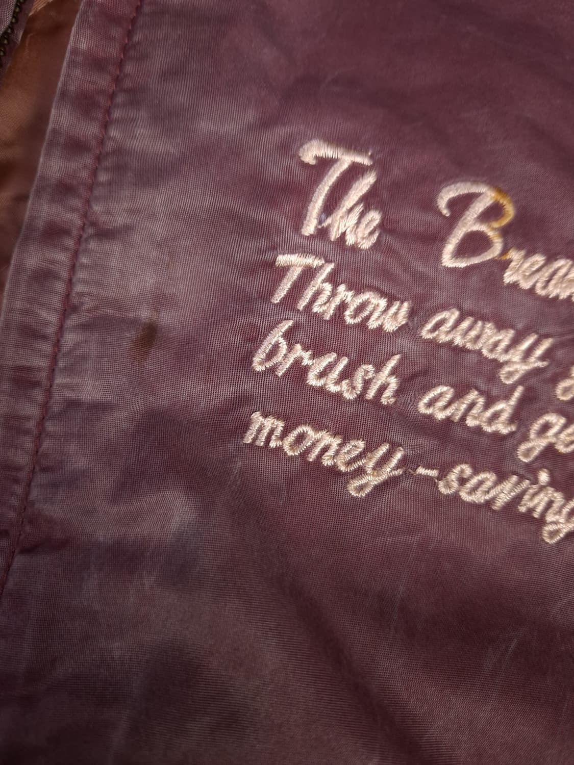 80's 일본판 유니온베이 피그먼트 레터링 MA-1 항공자켓 상품이미지7