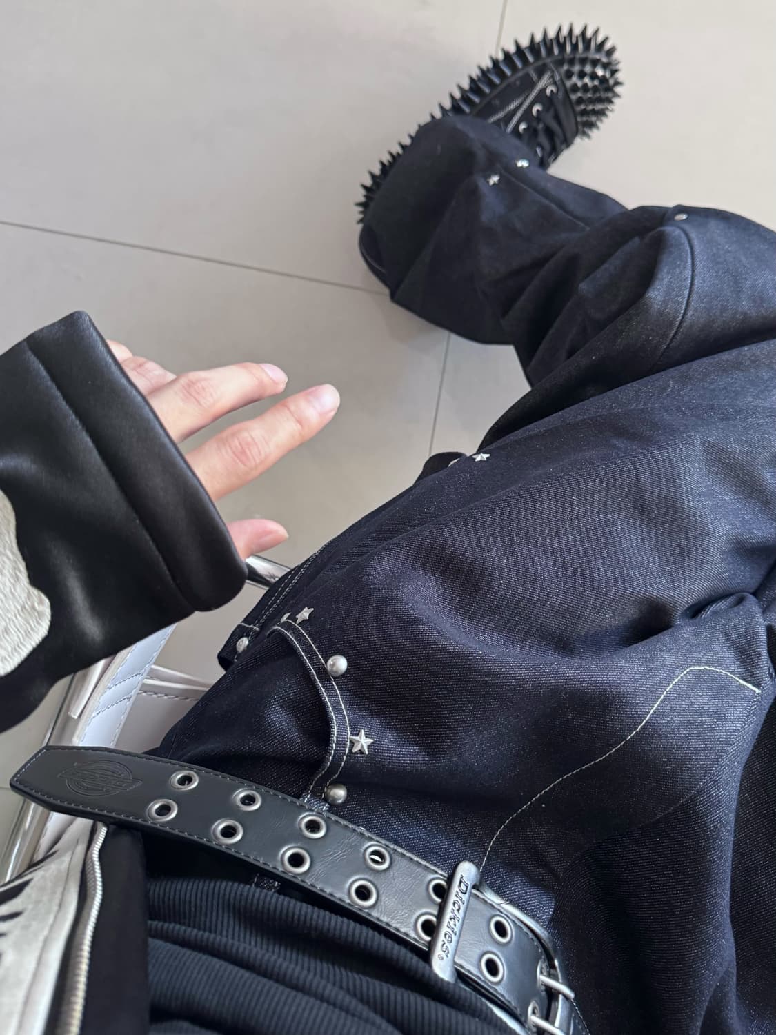 AAO viedit starry stud random tuck pants 상품이미지6