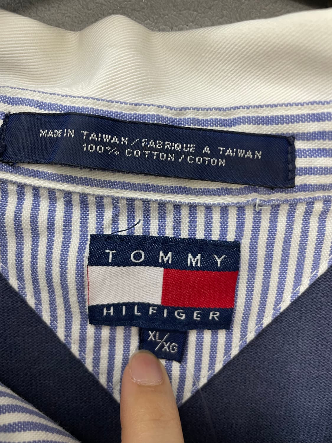 타미힐피커 올드스쿨 로고 네이비 카라 반팔 H2559 상품이미지6