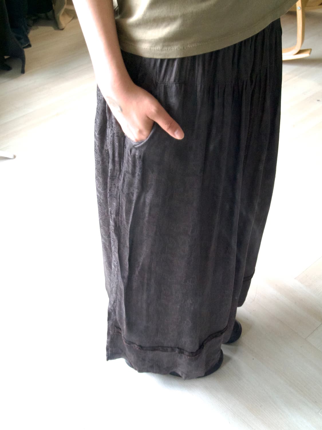 paisley jacquard satin skirt 상품이미지4