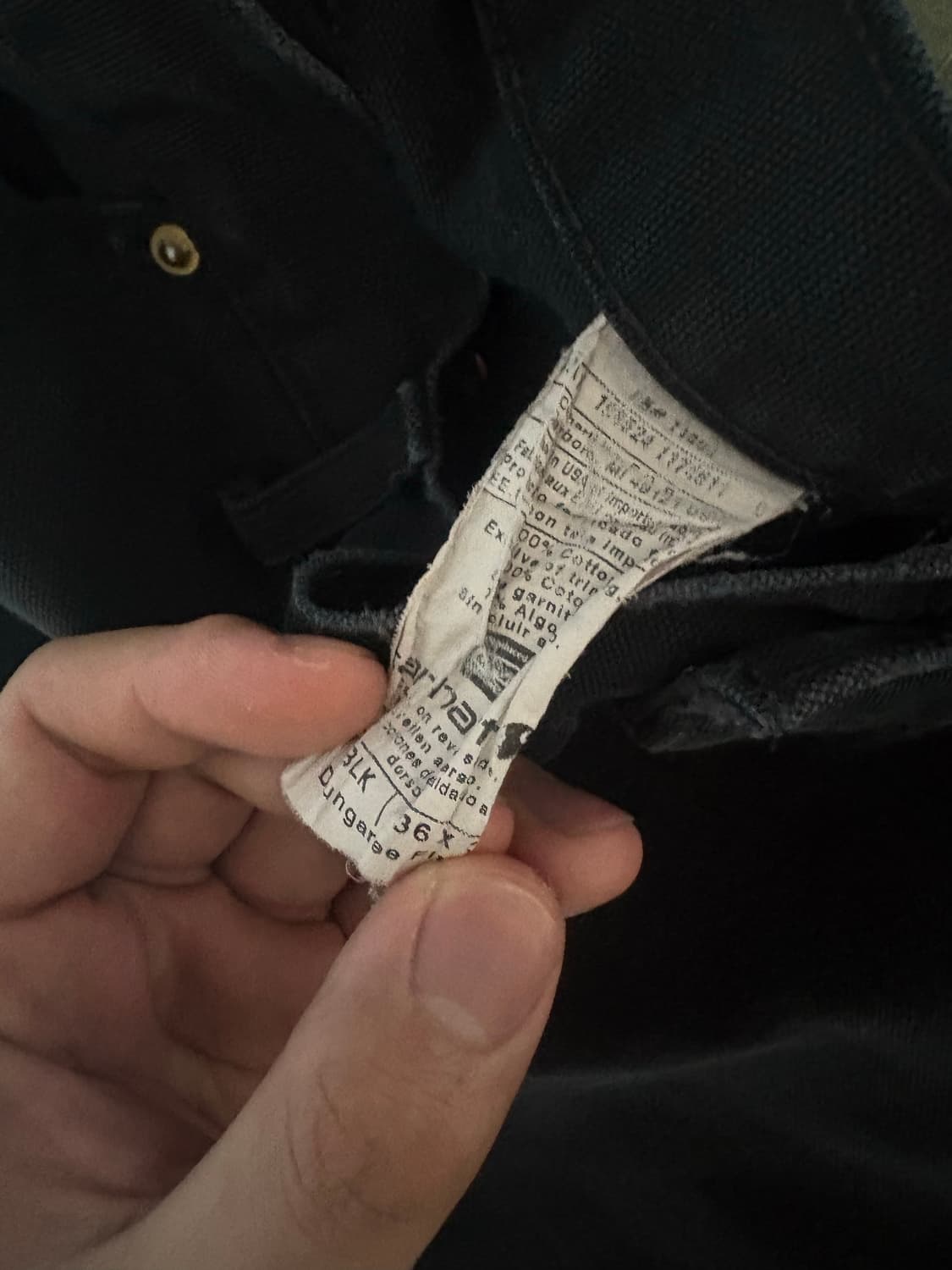 칼하트 더블니 컷오프 10s 블랙 36 상품이미지3