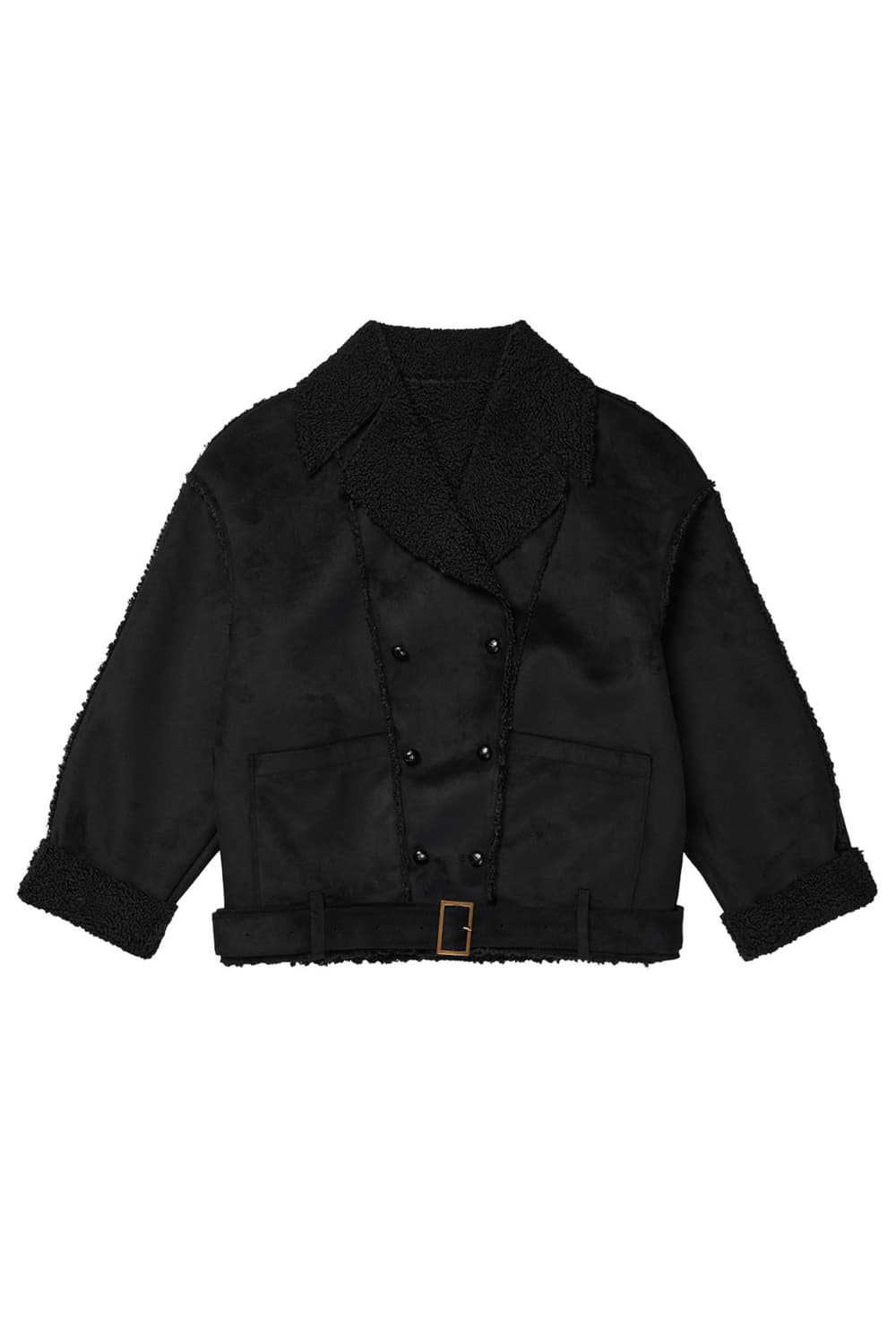 다이닛 BUTTON UP BELTED SHEARLING JACKET 상품이미지1