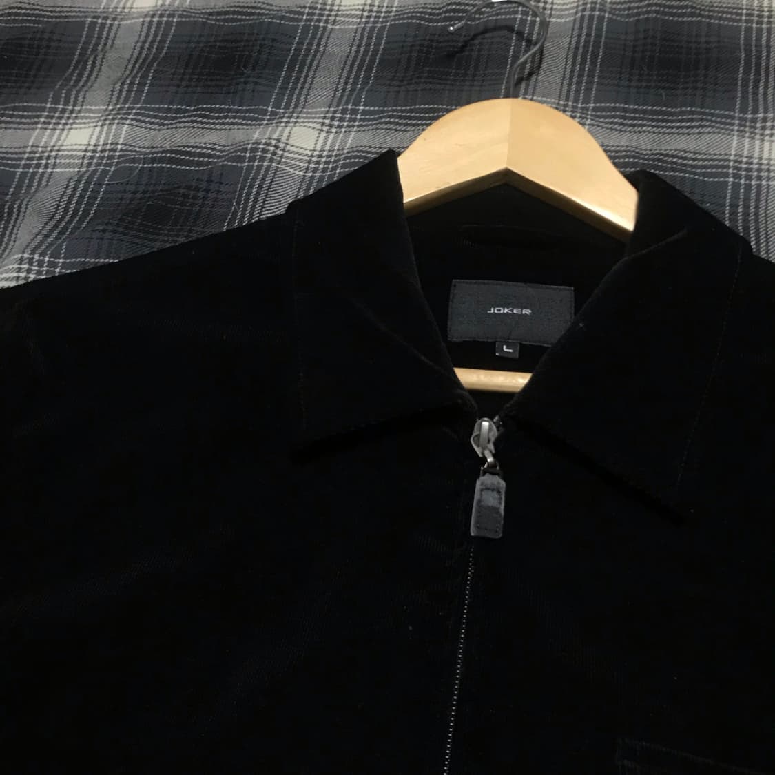재팬 90-00s 조커 벨벳 워크 블루종 자켓 블랙 상품이미지5