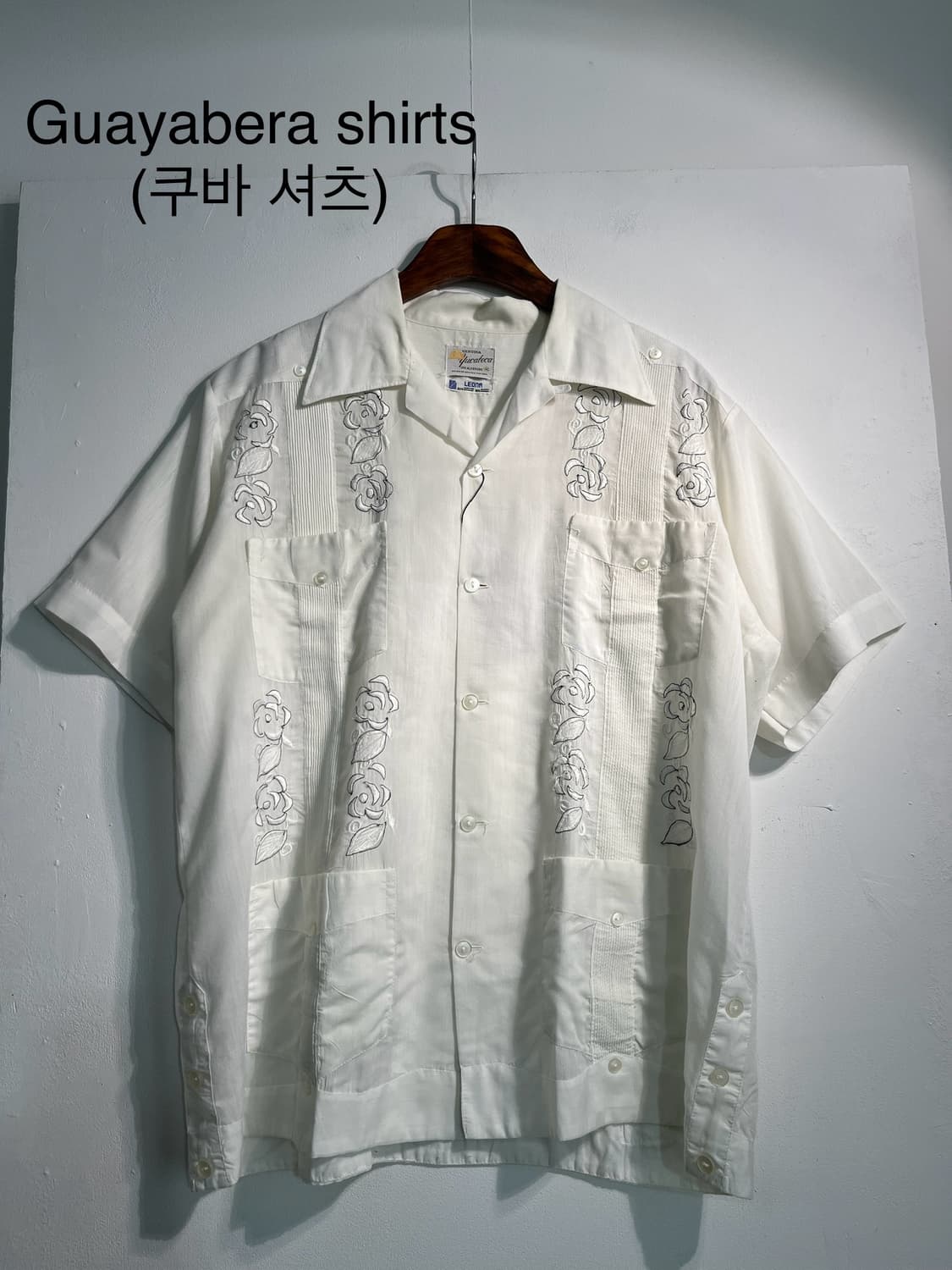 Guayabera shirts (쿠바 셔츠)  L 상품이미지1