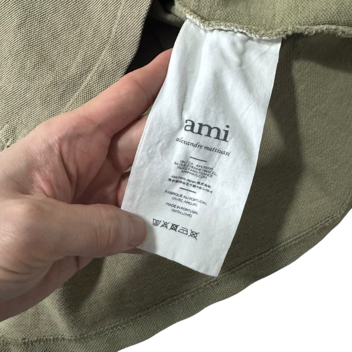 정품 아미 카키 스몰로고 반팔카라티 상품이미지6