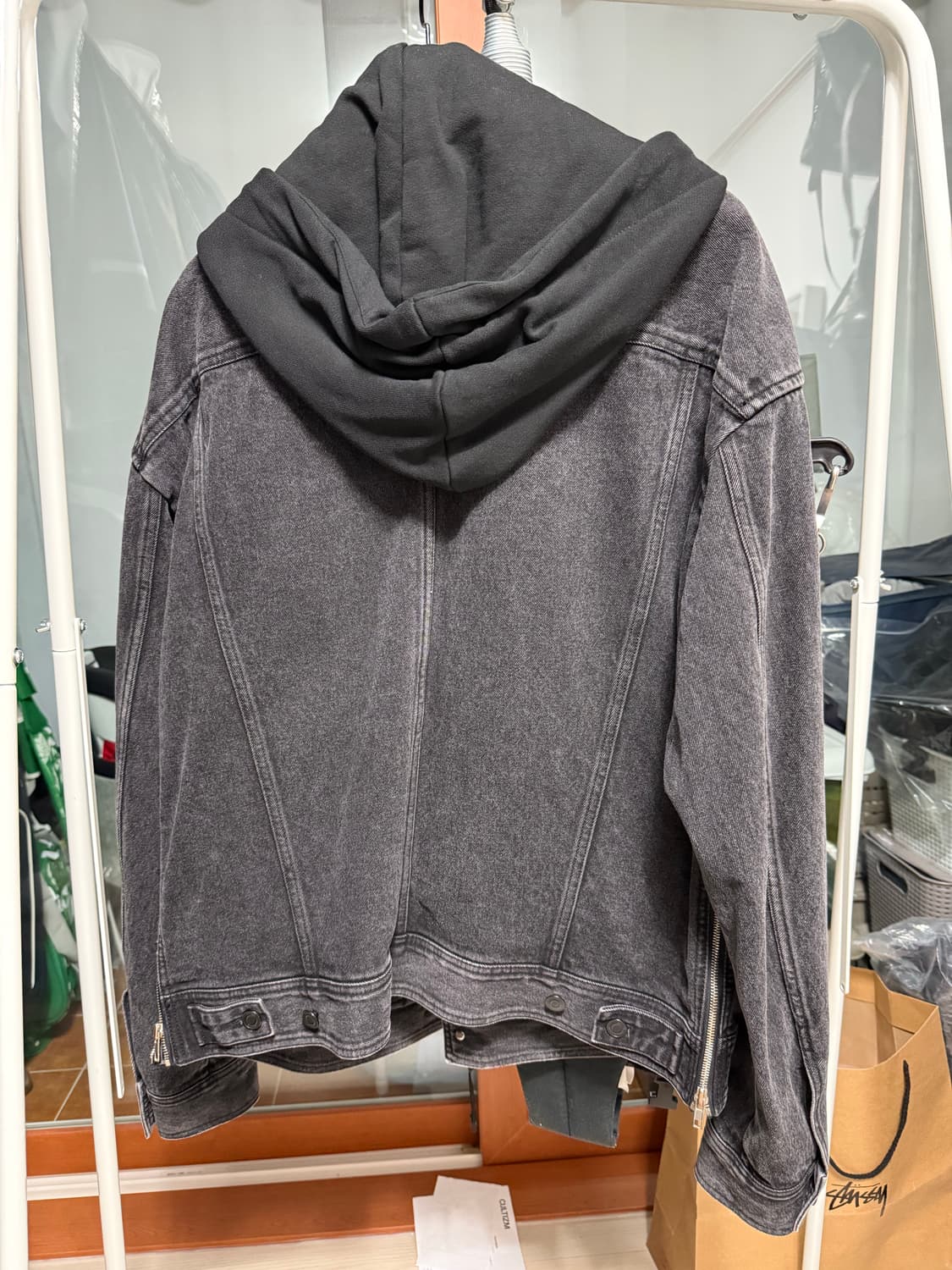 (48)준지 20ss 흑청 후드 트러커 자켓  상품이미지2