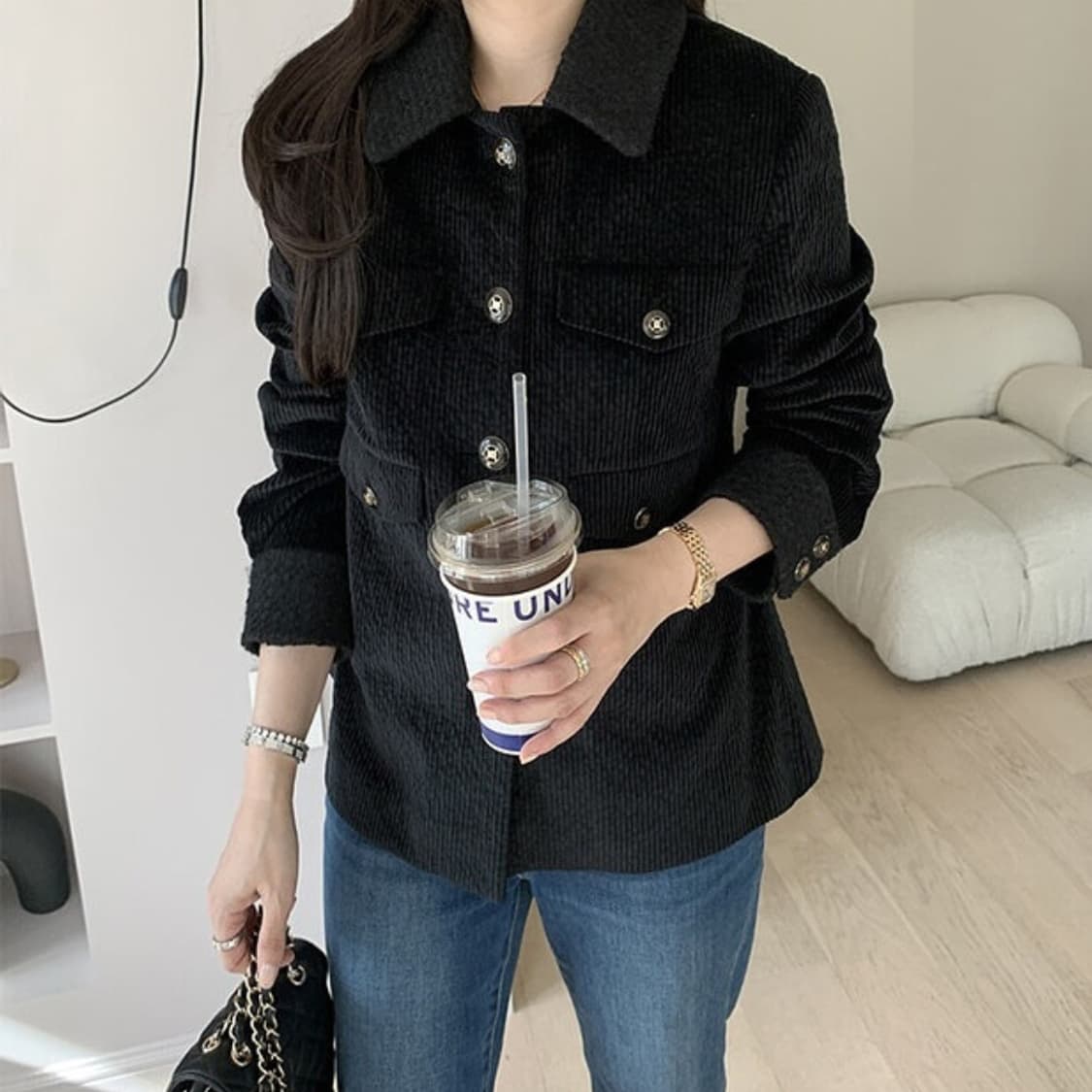 르꼬르망(le cormang) 코듀로이 자켓 66-77 새상품 상품이미지1