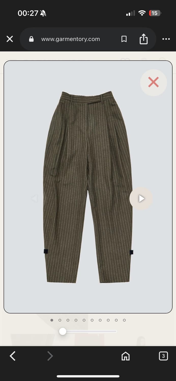 Amomento stripped brown trousers 상품이미지1