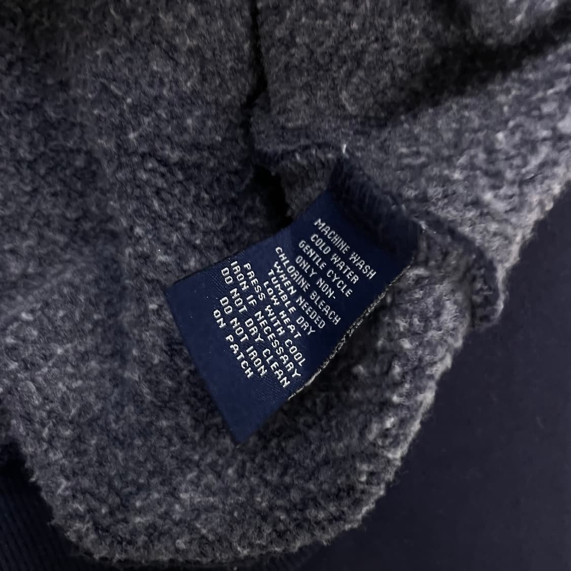 폴로 진스 컴퍼니 와펜 코튼 스웻 집업 네이비 상품이미지5