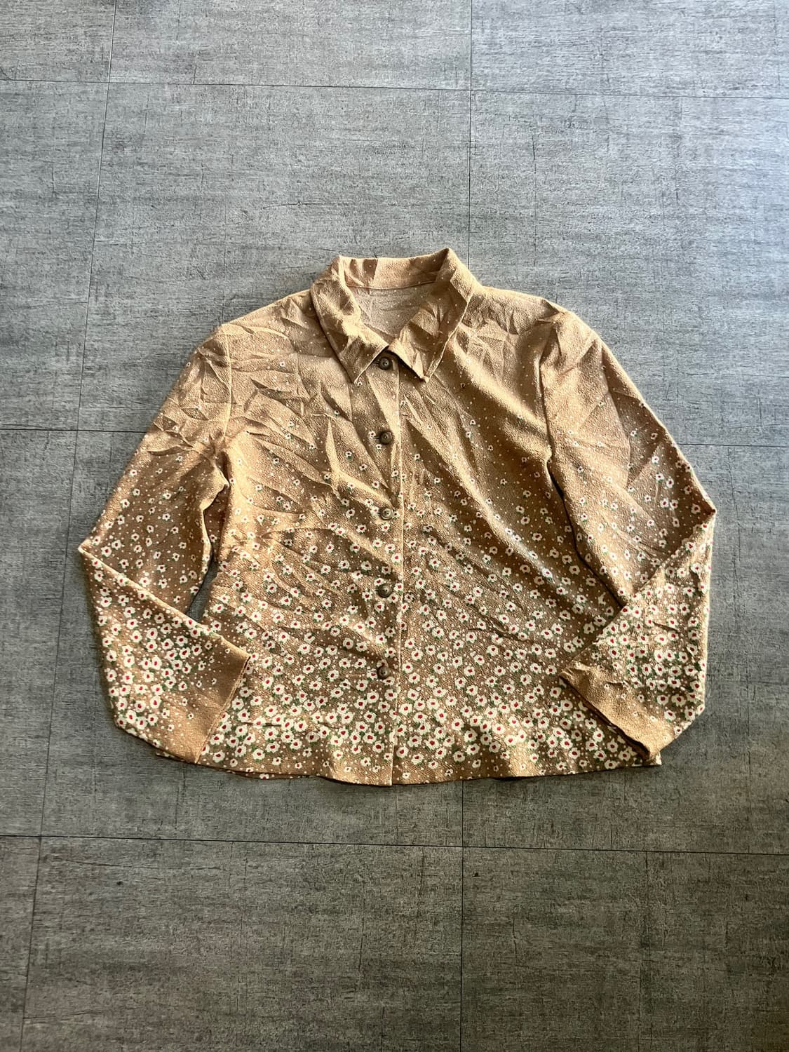 일본빈티지 Karn 하구미모리걸 할메카지 플라워가디건 상품이미지1