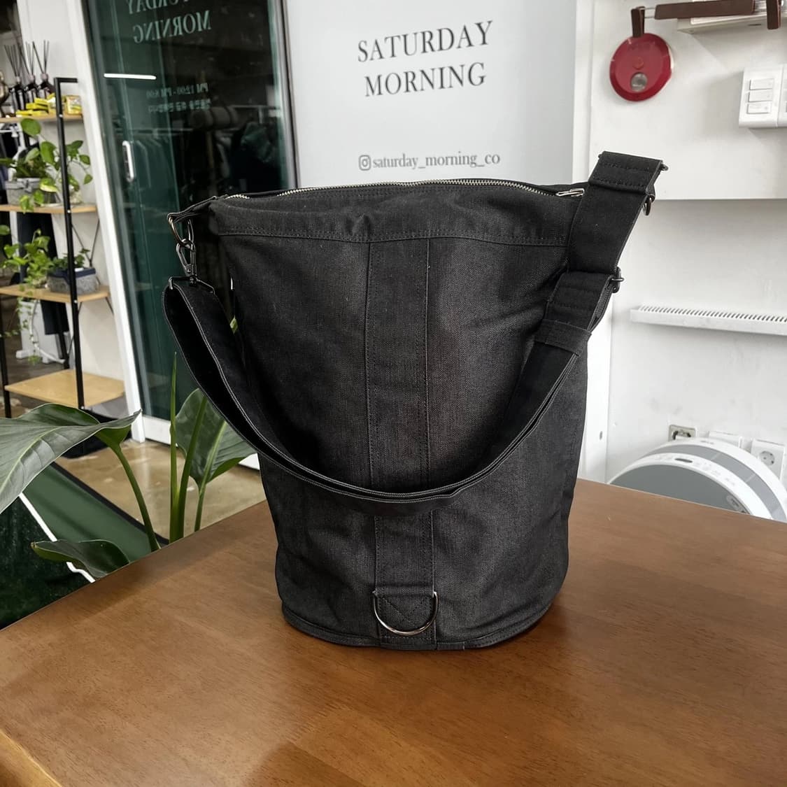 포터 스모키 투웨이 숄더백 블랙 데님 상품이미지5