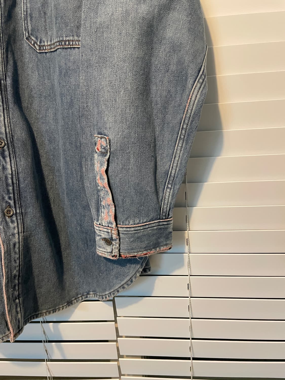 디젤 디스트로이드 레이어드 셔츠 자켓 상품이미지10