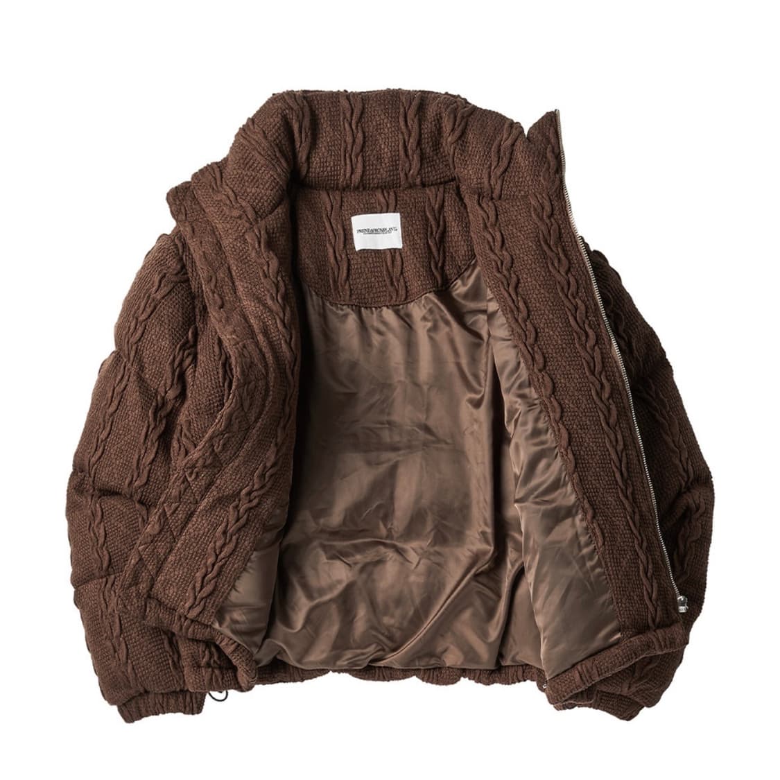 프렌다 니트패딩 브라운 상품이미지2