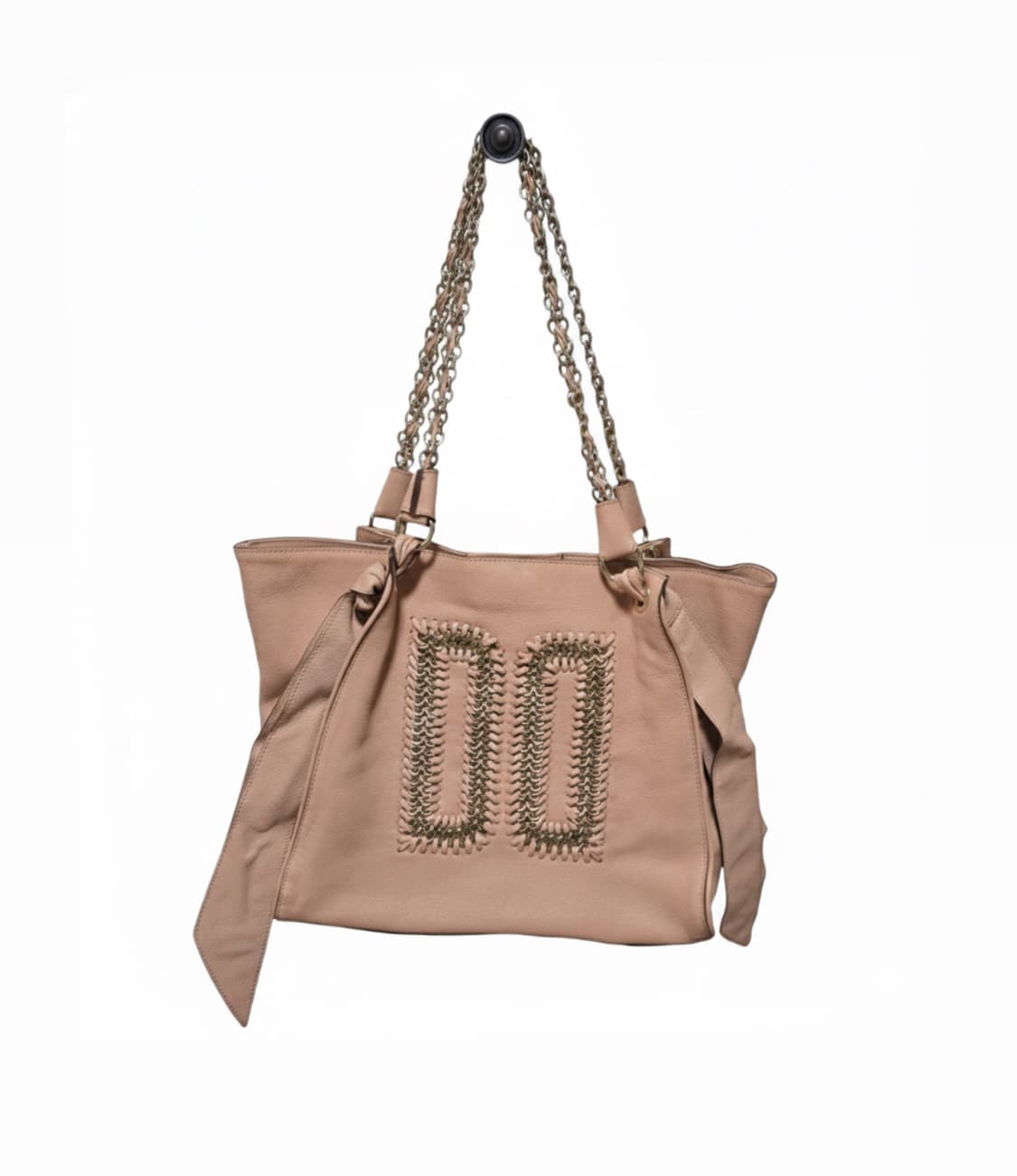 DAKS DD 로고 피치살구 스터드 도트백 상품이미지1