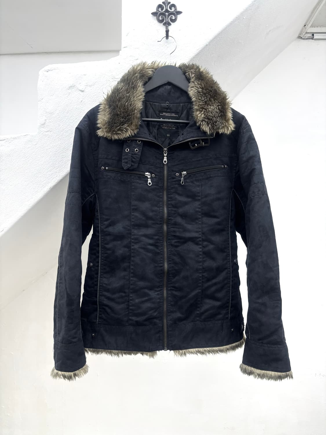 V-kei mood fur rider jacket   상품이미지1