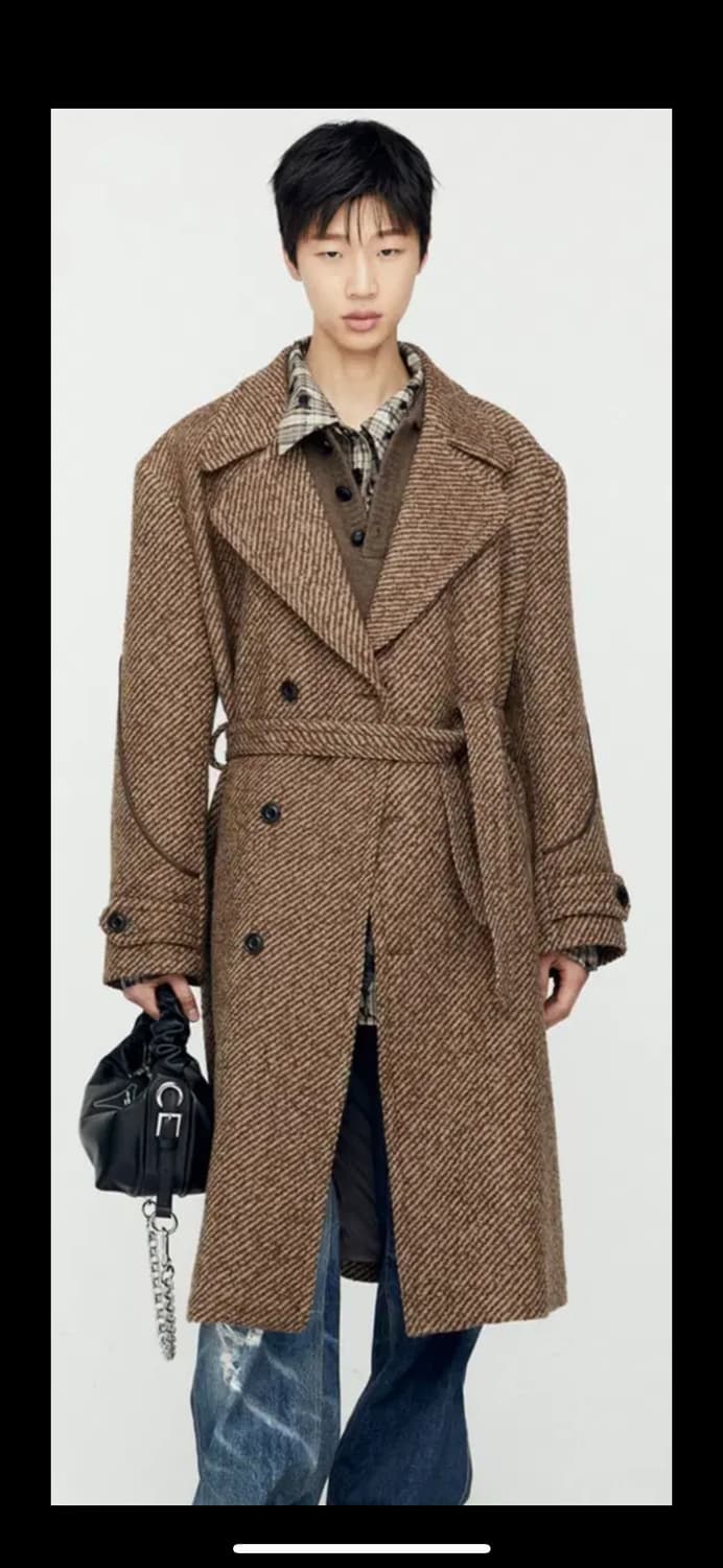 ADSB DOUBLE BREASTED TWILL 코트 중고) 상품이미지1