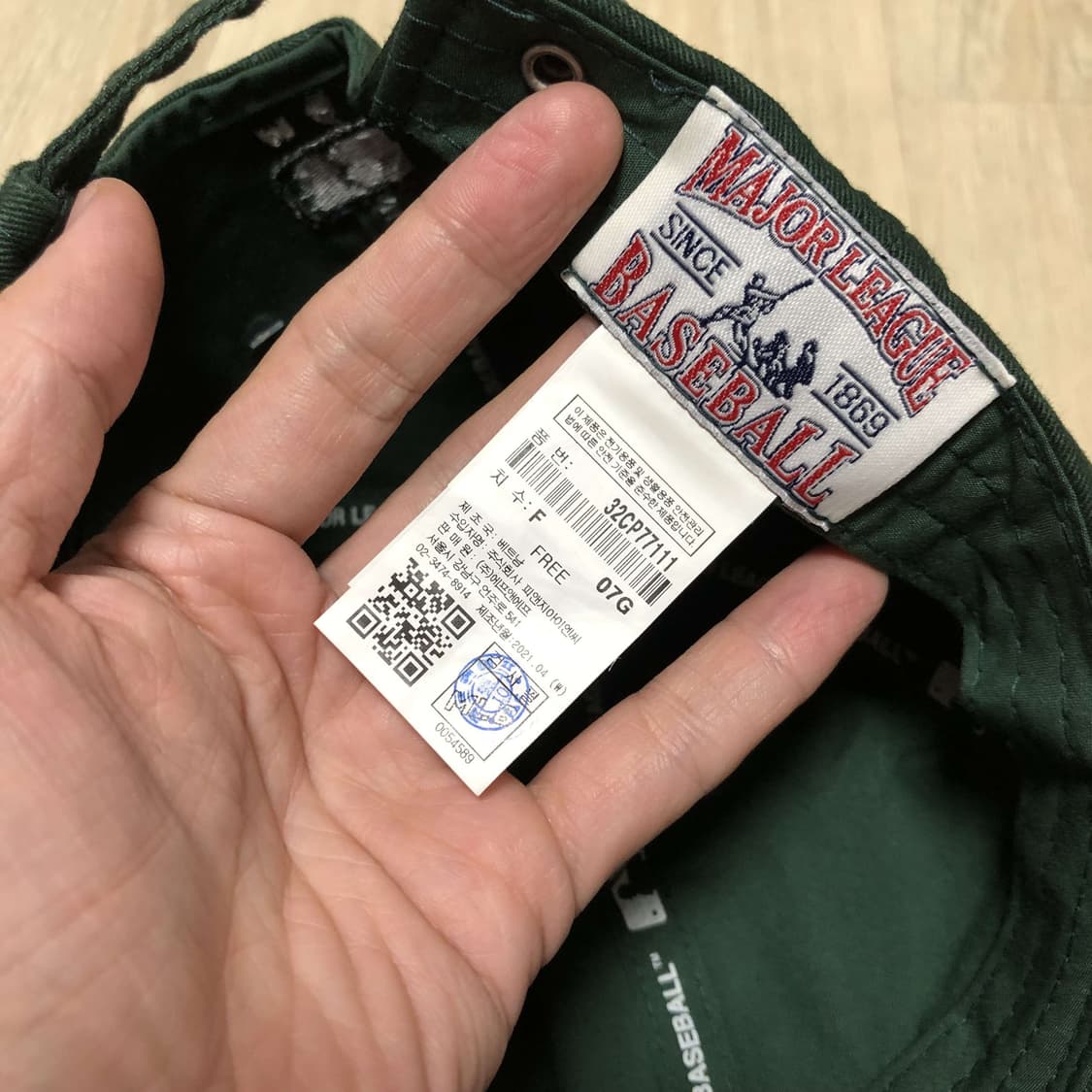 (ONE SIZE) 새상품 엠엘비 MLB LA 다저스 스몰로고 그린 볼캡 상품이미지8