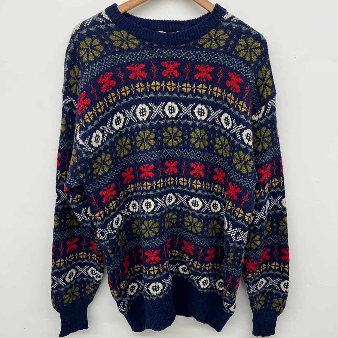 핸드메이드 빈티지 패턴 니트 남녀공용 2XL 상품이미지2