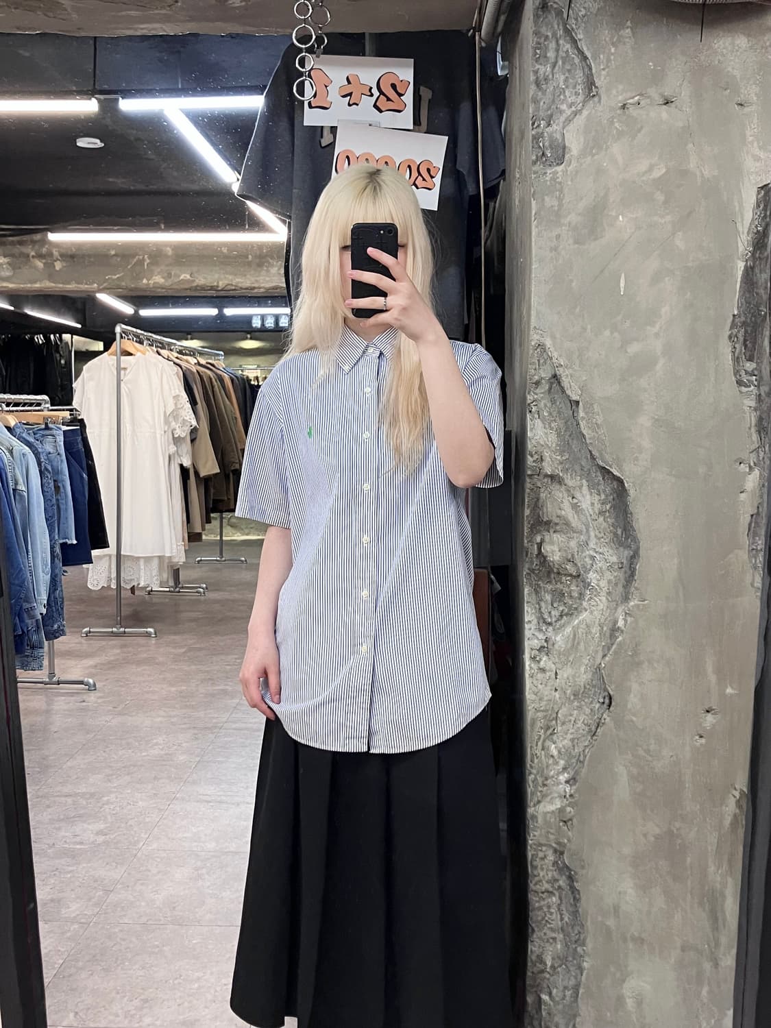 폴로 랄프로렌 스트라이프 반팔 셔츠 블루 #csz4024  상품이미지2