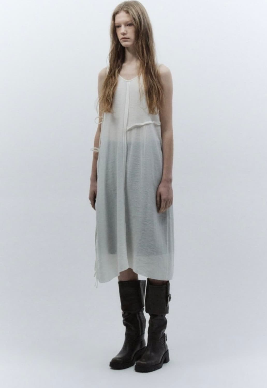 인사일런스 레이어드 쉬어 롱 원피스 상품이미지2