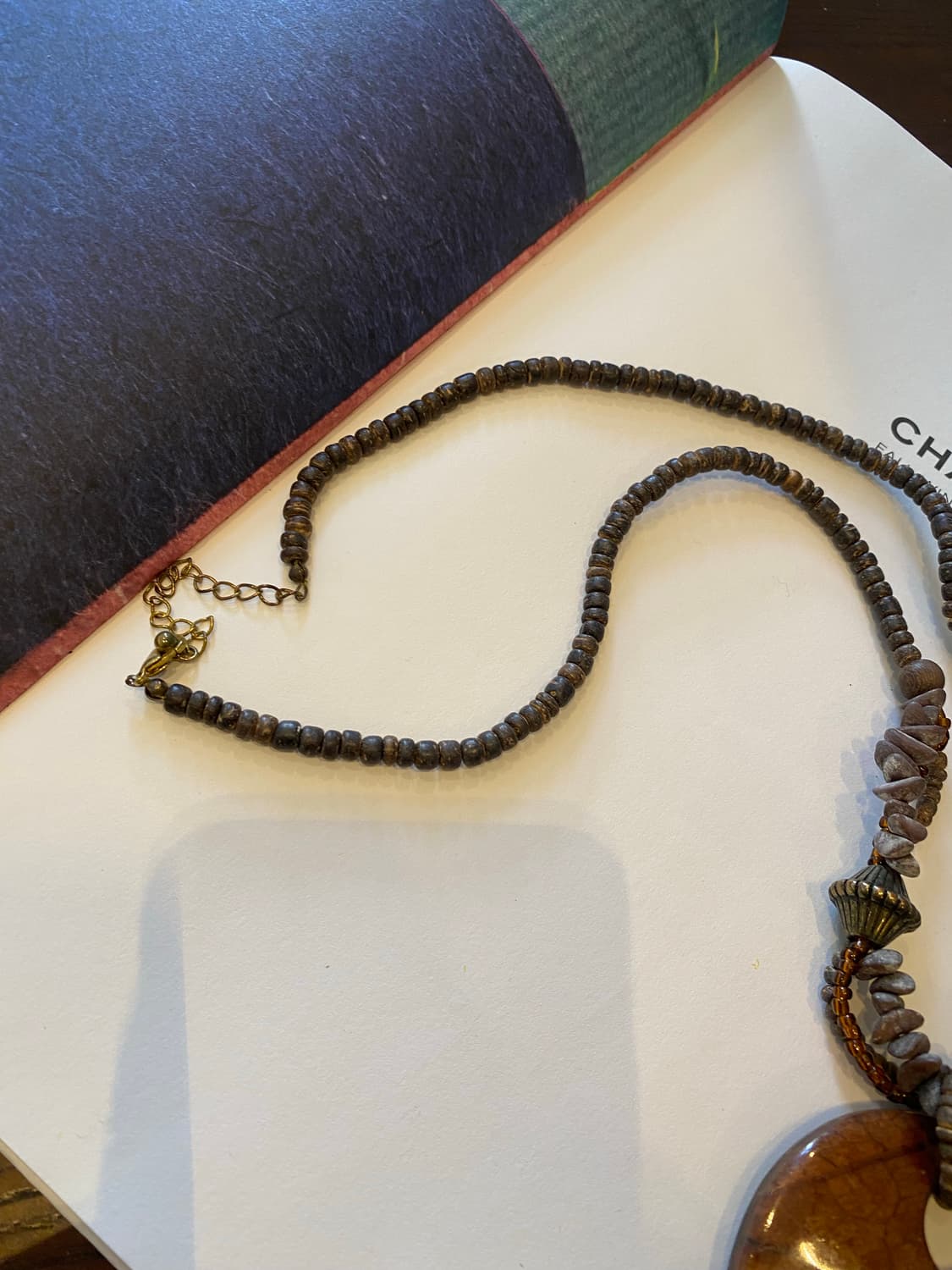 보헤미안무드 우드 원형 목걸이 빈티지 상품이미지5