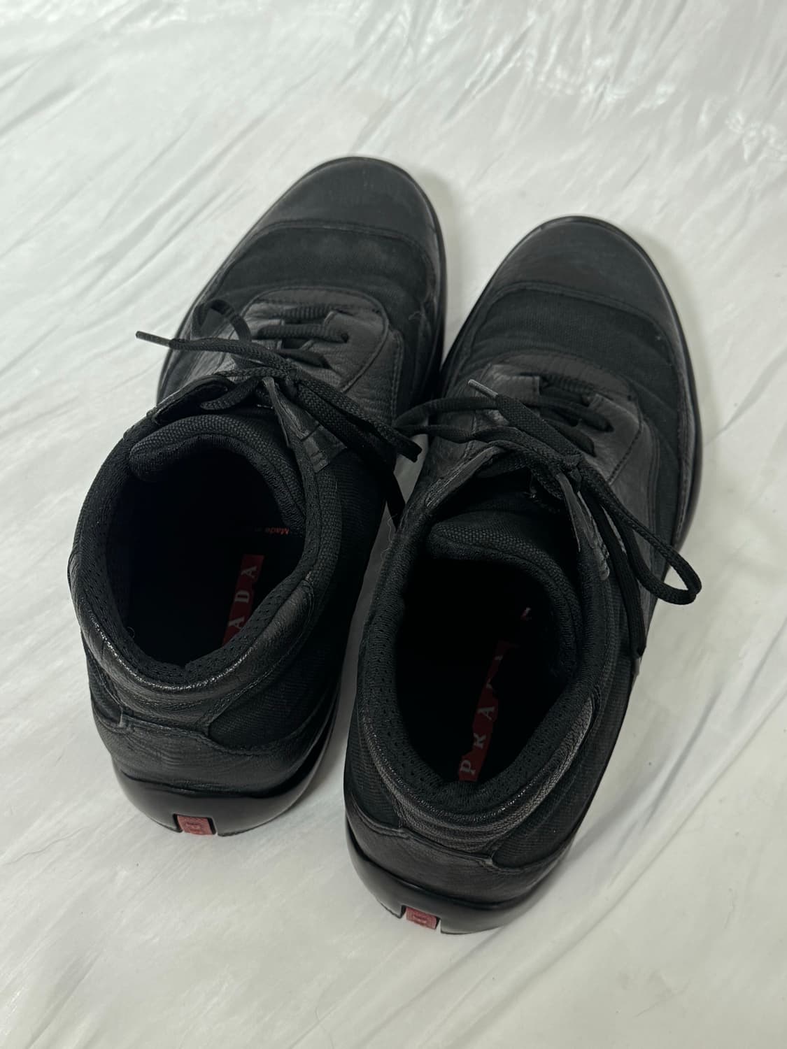 Prada americas cup mid leather sneakers 상품이미지5