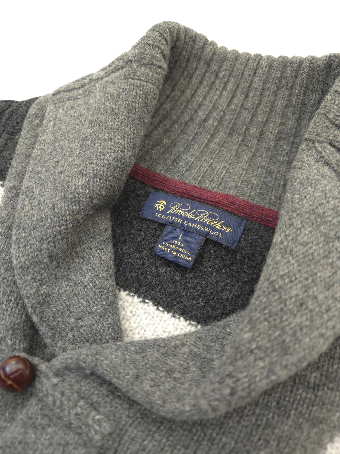 브룩스브라더스 케이블 니트 스웨터 그레이 상품이미지2