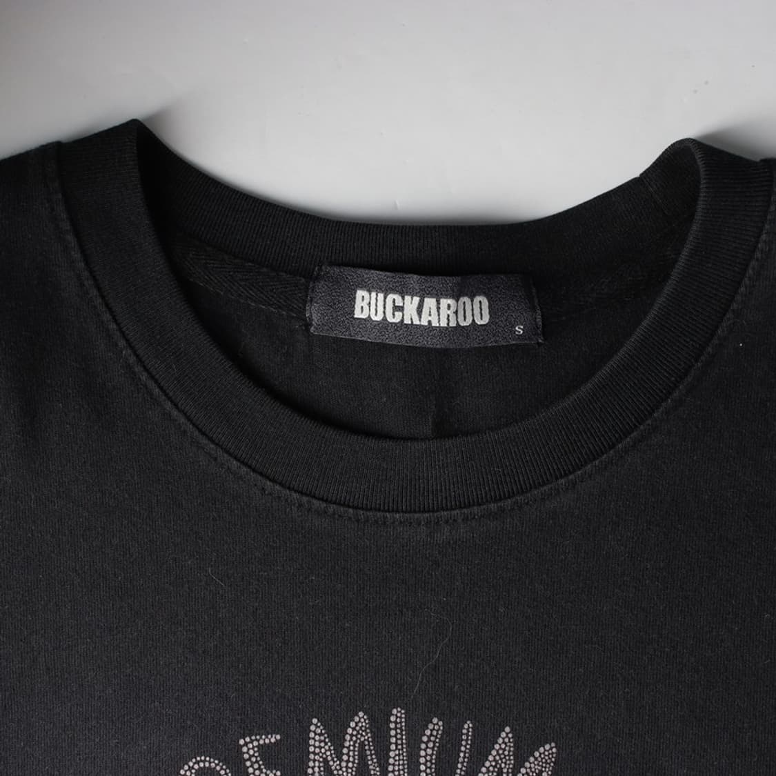버커루 블랙 빈티지 그래픽 반팔티 S 상품이미지5