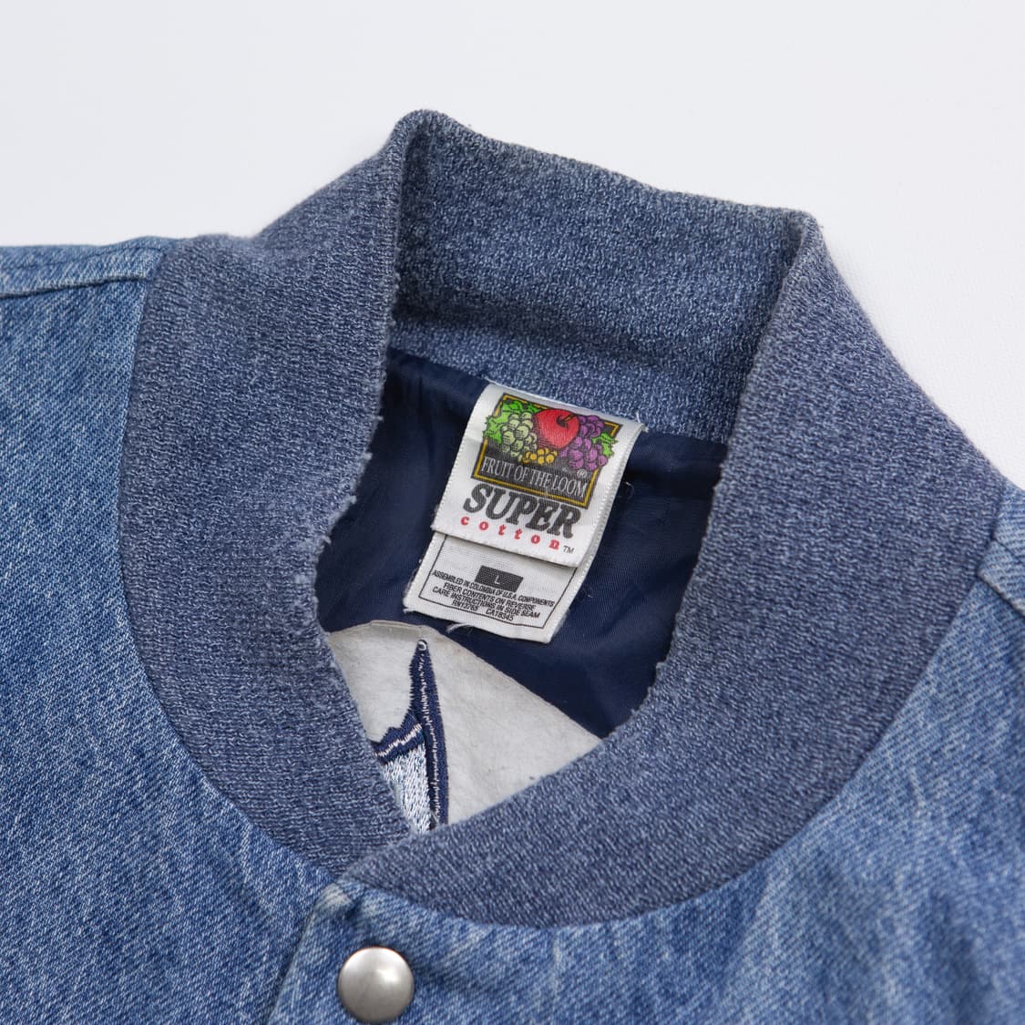 90s 프룻 오브 더 룸 데님 바시티 자켓 상품이미지4
