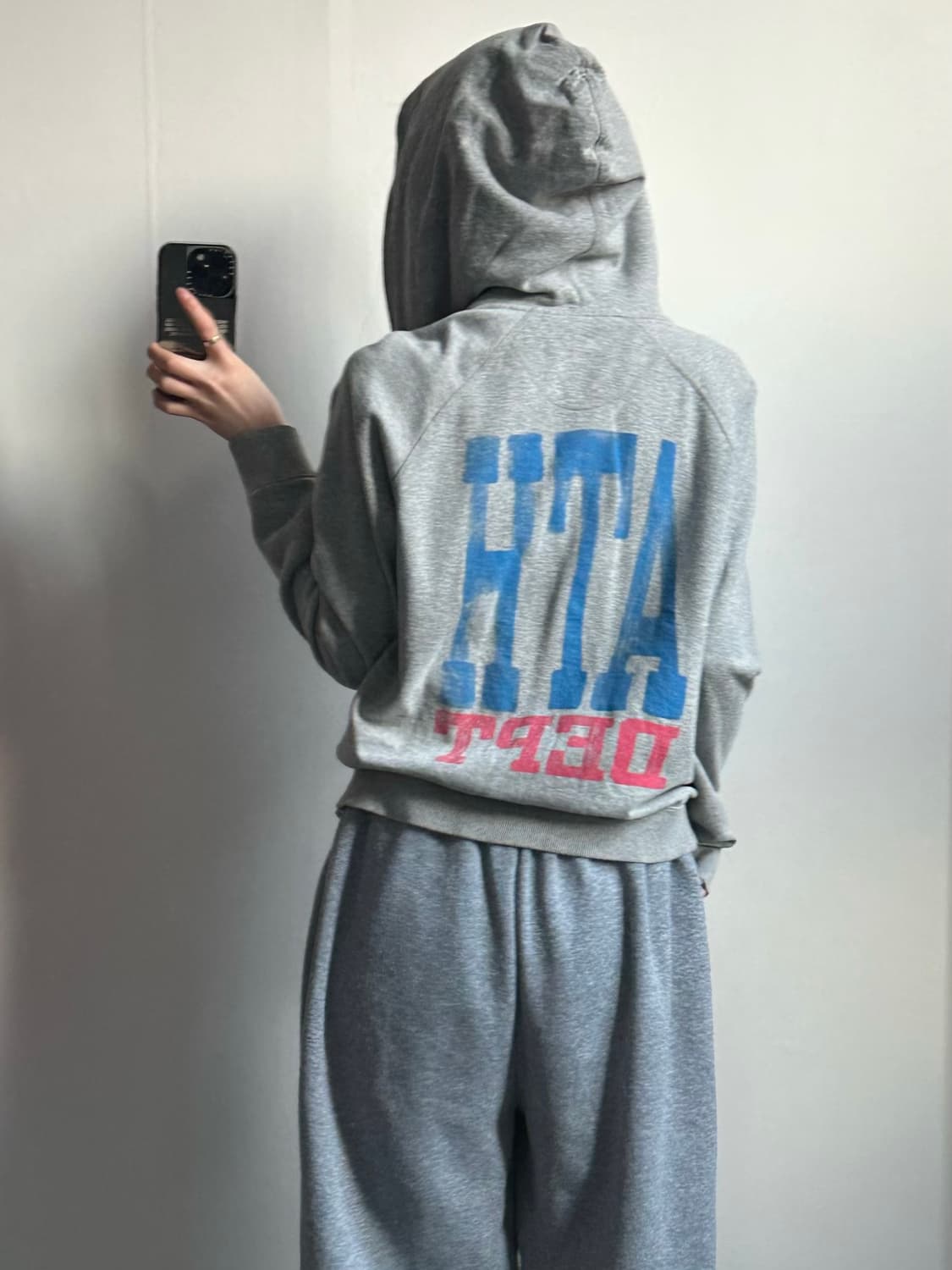 나이키 스우시 백로고 그레이 후드집업 상품이미지2