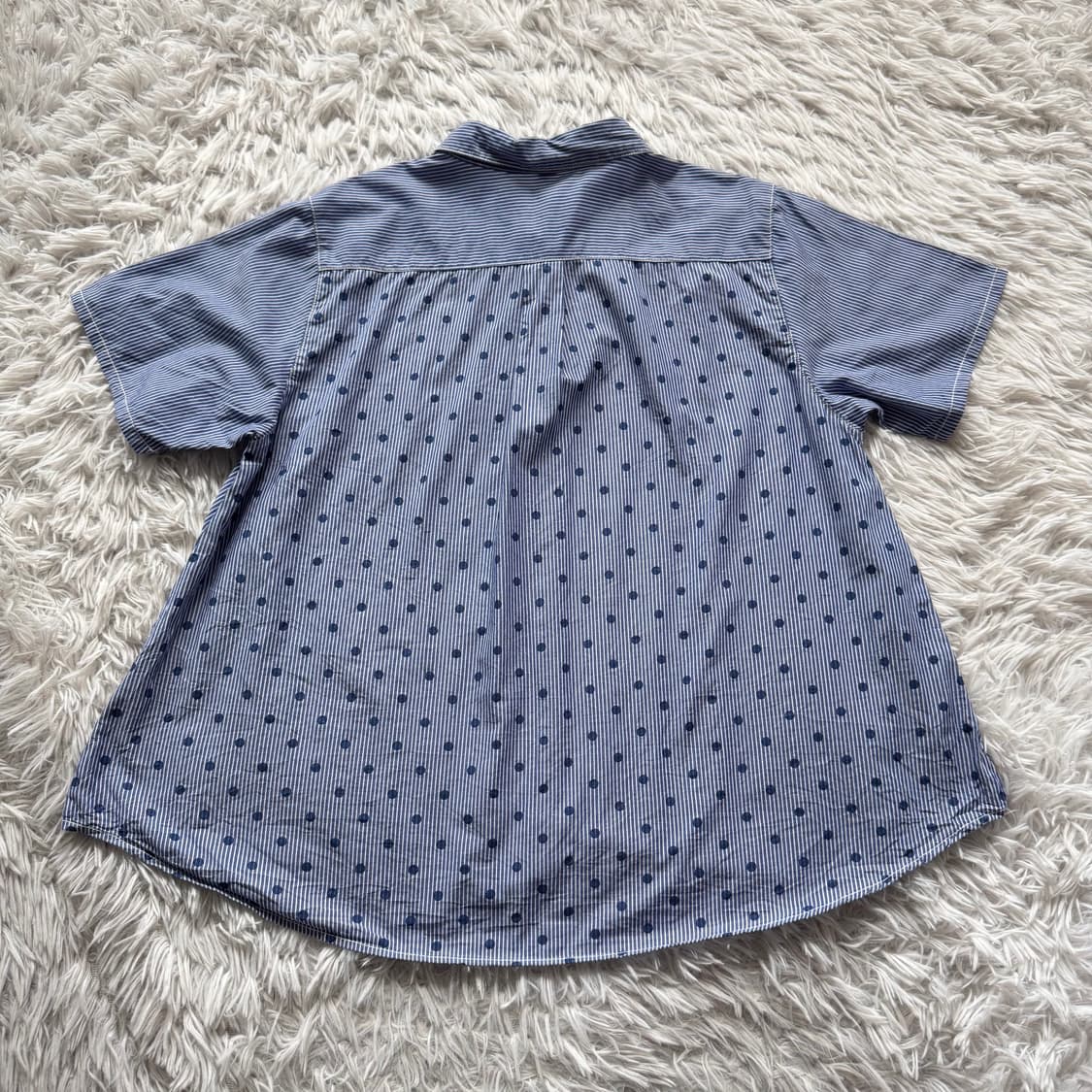 NORTH 일본빈티지 땡땡이 반발 셔츠 블라우스 노드 땡땡이셔츠 M 40 상품이미지4